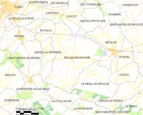 Poziția localității Bellou-en-Houlme