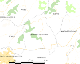 Mapa obce La Chapelle-sur-Coise