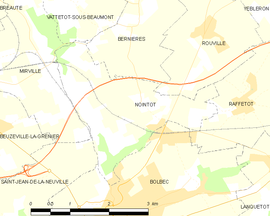 Mapa obce Nointot