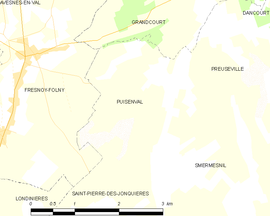 Mapa obce Puisenval
