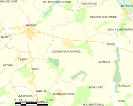 Mapa obce Quesnoy-sur-Airaines