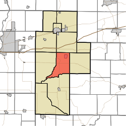 Map highlighting Sugar Ridge Township, Clay County, Indiana.svg