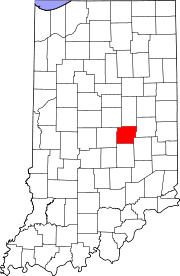 Map of Indiana highlighting Hancock County.svg