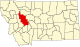 Carte d'état mettant en évidence le comté de Lewis et Clark