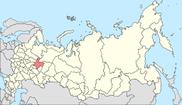 Kirov oblasts läge i Ryssland.