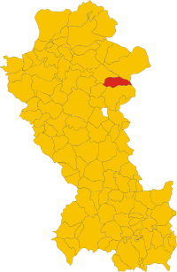 Map of comune of Oppido Lucano (province of Potenza, region Basilicata, Italy).svg
