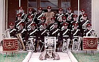 The Band of the Ayrshire Yeomanry in the 1950s Marching band of Ayrshire Yeomanry.jpg