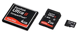 CompactFlash, SD и microSD карты памяти