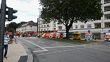 Ambulances at the scene after the attack Messerattacke in Hamburg (1).jpg