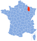 Positionnement géographique du département de la Meuse en France
