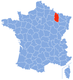 Департамент Мез на карті Франції