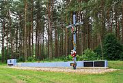 Pomnik w miejscu egzekucji kolumny więźniów więzienia w Berezweczu w pobliżu wsi Mikołajewo