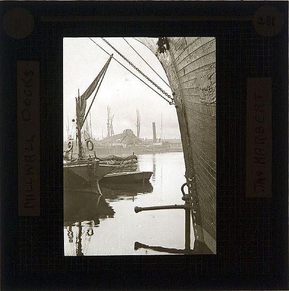 File:Millwall Docks by Jas Harbert, c. 1915 (302274853).jpg