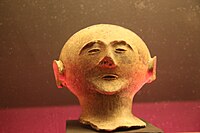 An ancient burial jar head