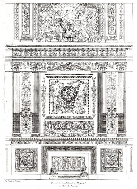 Plate showing the monumental chimney by Percier and Fontaine. Monumental chimney by Percier and Fontaine.jpg