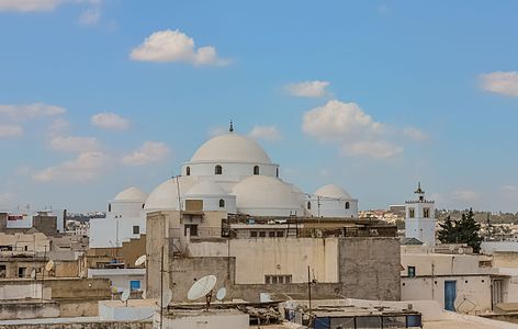 Sidi Mahrez Mosque, also known as Mohamed Bey El Mouradi Mosque is located in the old medina of Tunis and similar by its ottoman architecture to Sultan Ahmed II in Istanbul