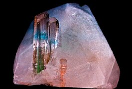 Hologram of Tourmaline on Quartz