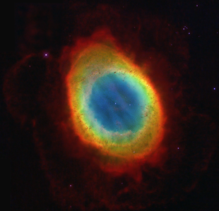 Messier 57, der Ringnebel in der Leier, aufgenommen vom Hubble-Weltraumteleskop