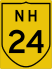 National Highway 24 marker