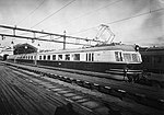 Norges Statsbaner type 66 express train at Oslo Østbanestasjon, Norway, in 1945