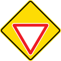 (W10-2) Give Way ahead (1987–2016)