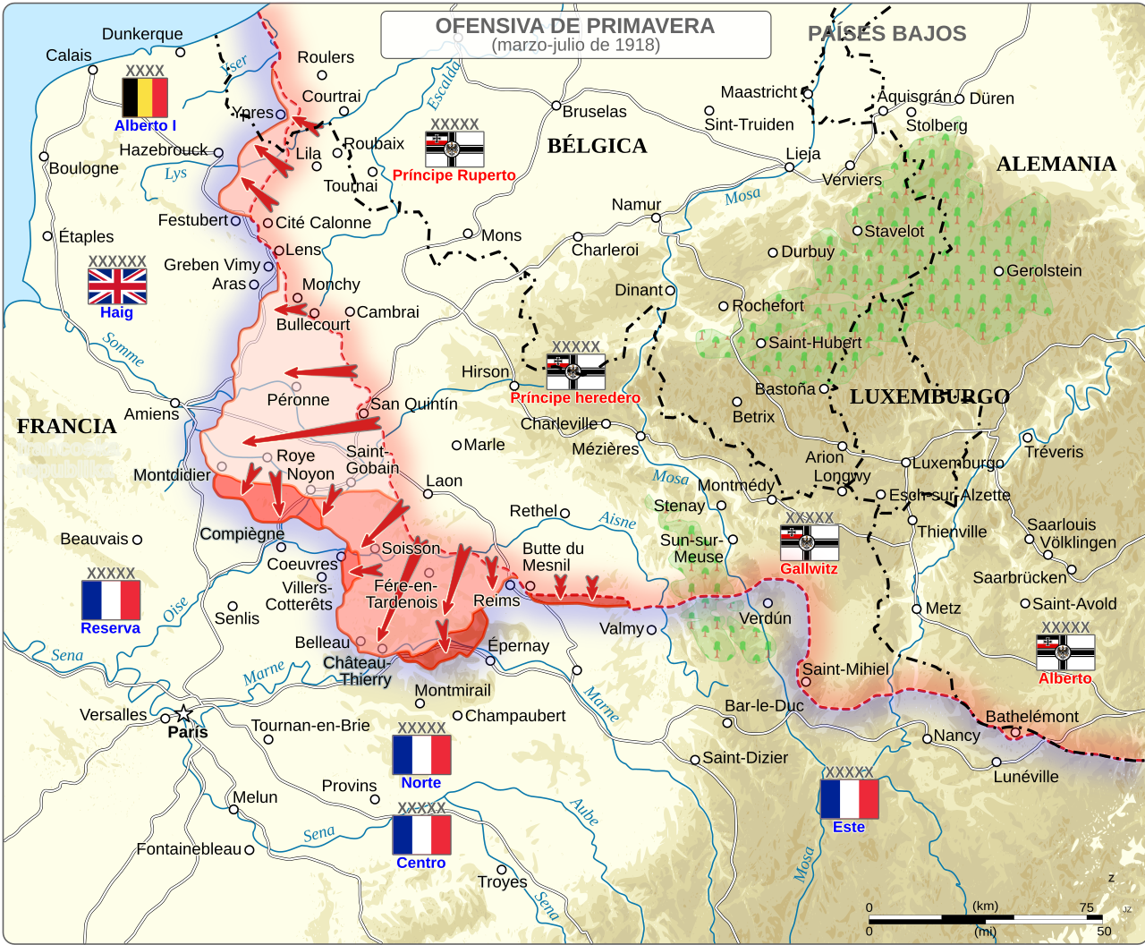 Seguimiento militar de la invasión rusa de Ucrania de 2023 VOL 3 - Página 83 1280px-Nem%C5%A1ka_pomladna_ofenziva_1918-es.svg