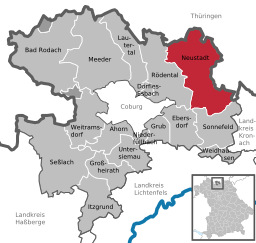 Läget för Neustadt bei Coburg i Landkreis Coburg