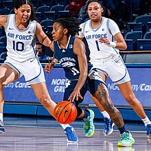 A Wolf Pack women's basketball game against Air Force in 2024 Nevada vs. Air Force women's basketball (53688504026) (cropped).jpg