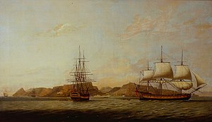 Northumberland (1780) mimo St Helena (dva pohledy) .jpg