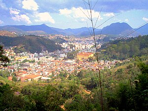 Nova Friburgo vista a partir do Instituto Politécnico do Rio de Janeiro da Universidade do Estado do Rio de Janeiro