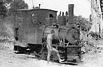 O&K locomotive on Angaur Island in the Pacific Ocean used to convey phosphorus stones, probably 40HP, 0-4-0, with Alan type valve gear, 750mm gauge (postcard collection of Takayuki Abe).jpg