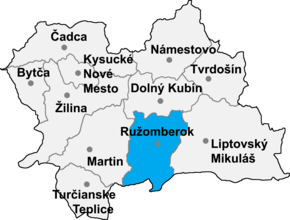 Poziția localității Ružomberok