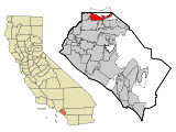 Orange County California Incorporated and Unincorporated areas Brea Highlighted.svg