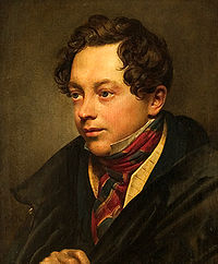 O.A. Kiprenski.  Portret van de kunstenaar P.V. Basin (1829)