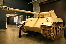 Panther II on display at the U.S. Army Armor & Cavalry Collection, Fort Moore. The turret on display was not originally fitted to this hull and was installed later. Panther II US Army Armor & Cavalry Collection.jpg