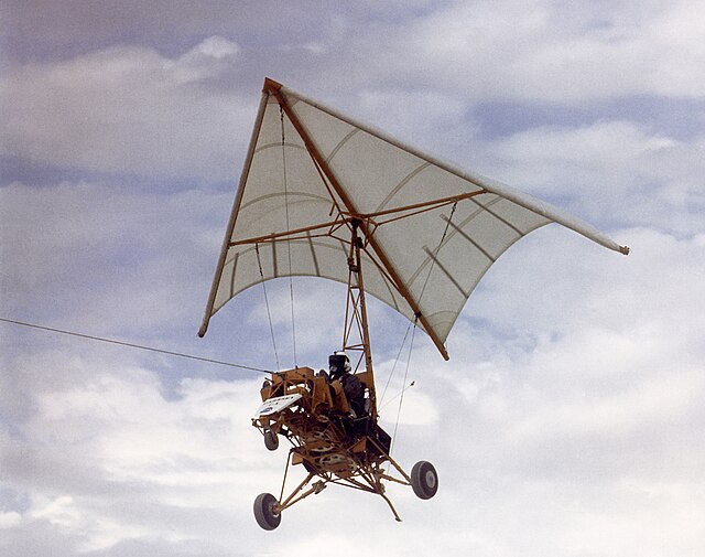 NASA Paresev, a Rogallo flexible wing tested by NASA for spacecraft landing research.