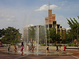 Cathedral and main park in Girardot