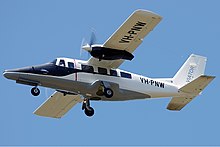 Turboprop-powered AP.68TP-600 Viator with stretched fuselage and retractable gear Partenavia AP.68TP-600 Viator DRW Butler-1.jpg