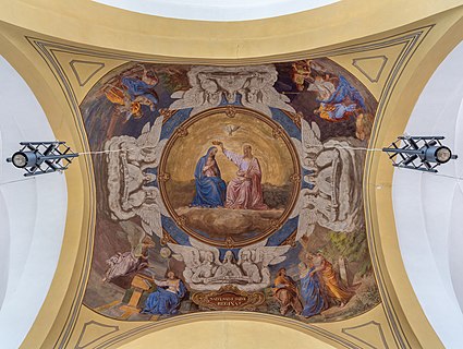 Ceiling fresco of the Catholic parish church Mariae Geburt in Pettstadt