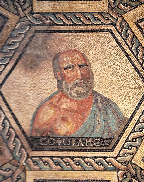 File:Philosophenmosaik köln Sophokles von Athen.jpg
