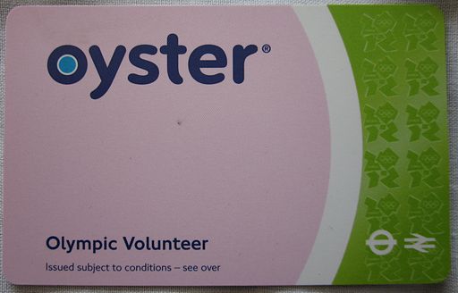 Photograph of a London 2012 Olympics and Paralympics Volunteer Oyster Card