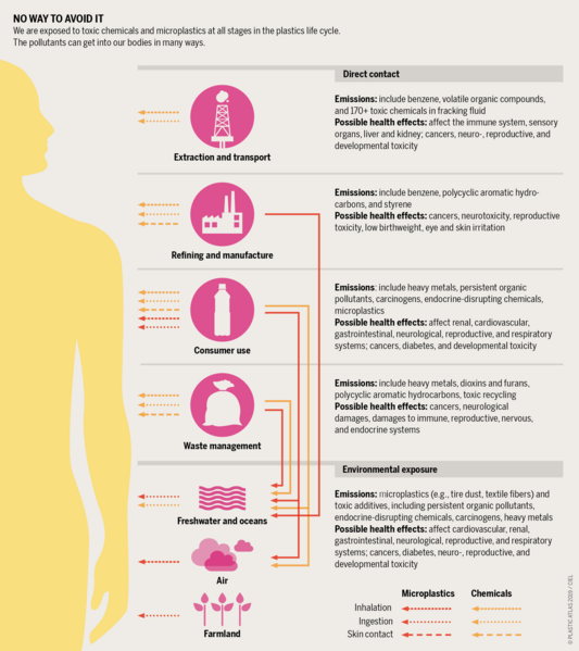 File:Plastic Atlas-WAY AVO are exposed toxic chemicals and microplastics all stages the plastics life cycle The pollutants can get into our bodies m.png