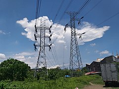 Transco power transmission towers in Quezon City