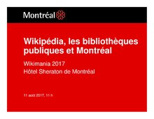 Présentation Ivan Filion - Wikipedia les bibliotheques publiques et Montreal.pdf