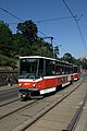 Čeština: Tramvaj T6A5 v Praze ve Francouzské ulici English: Tatra T6A5 tram in Francouzská Street, Prague, CZ