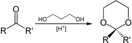 Propandiol comme groupe protecteur d'une cétone