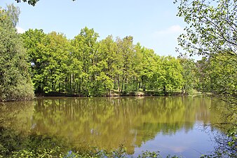 De Römersee, een recreatieplas op één van de campings van Heiden
