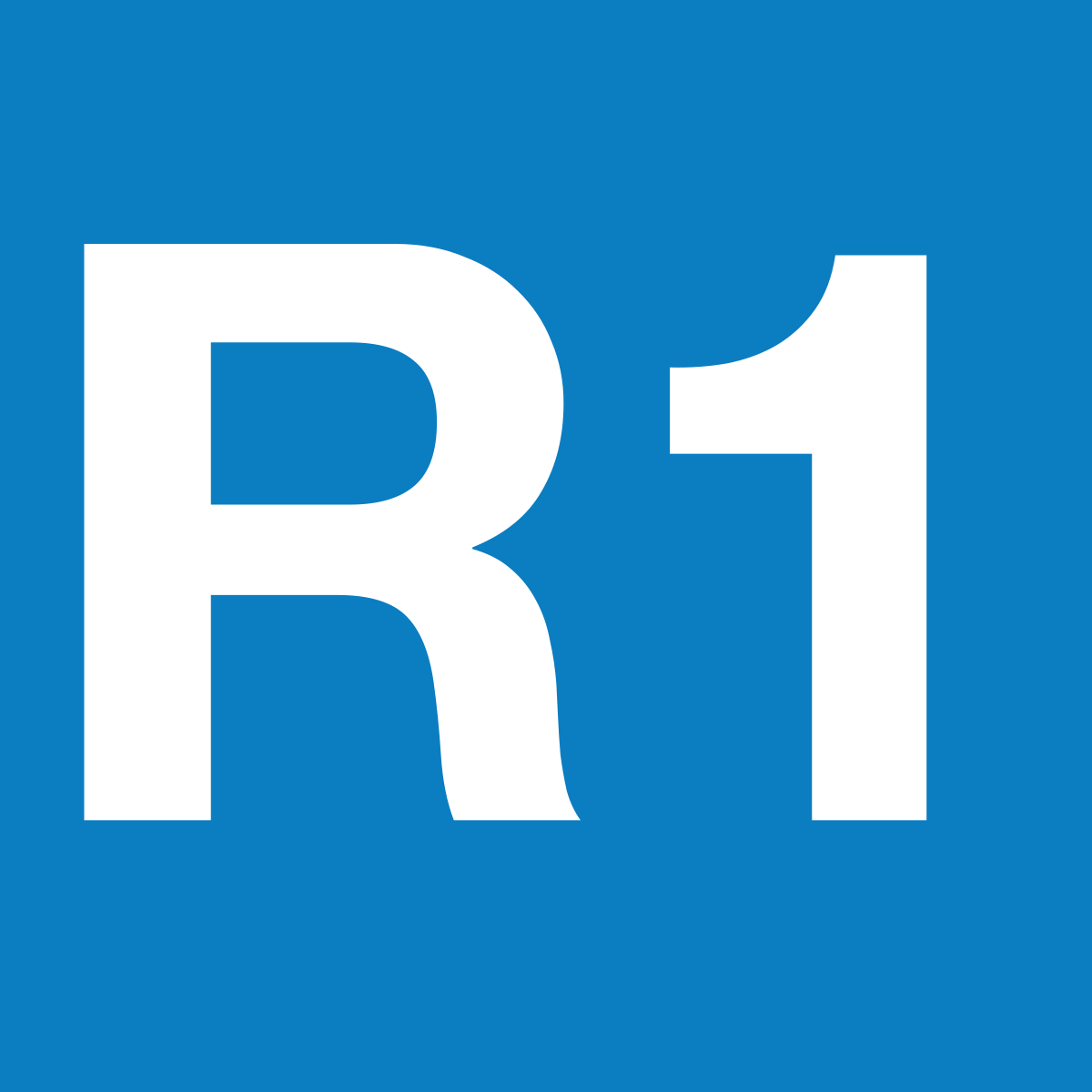 R1 Barcelona. Barcelona logo.
