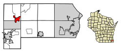 Location of Waterford in Racine County, Wisconsin.