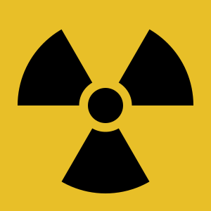 The radiation warning symbol (trefoil).